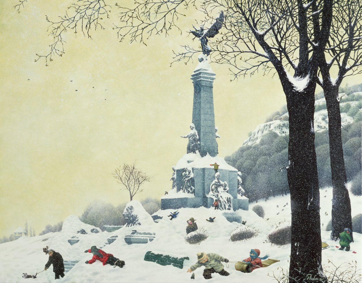 V parku, zima, z The Four Seasons v Quebecu od Stephane Poulin