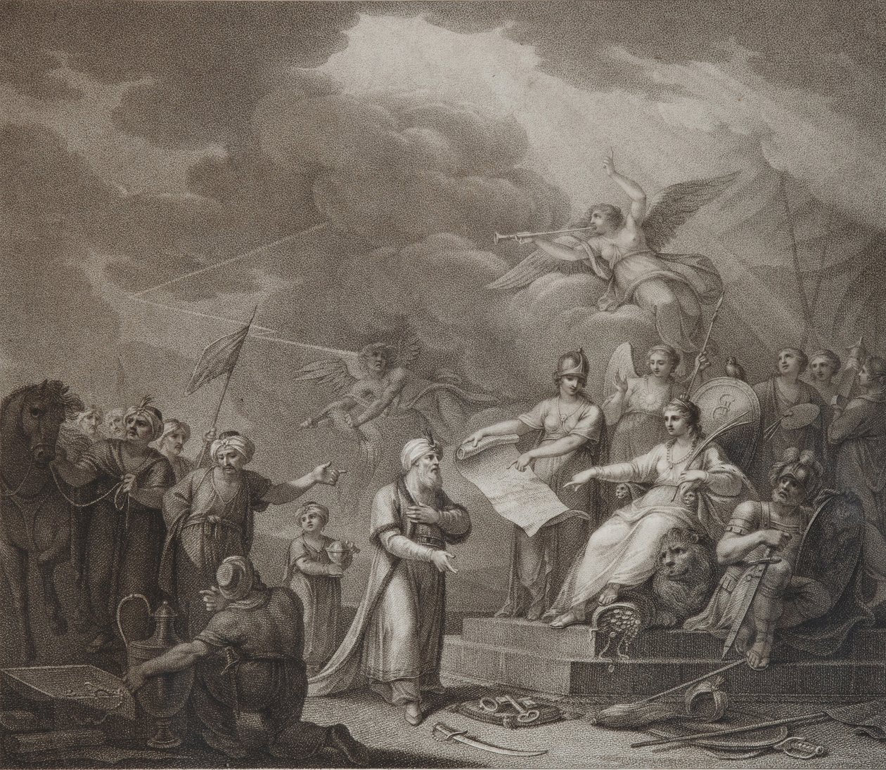 Alegorie smlouvy Jassy, 1792 od Stephanoff