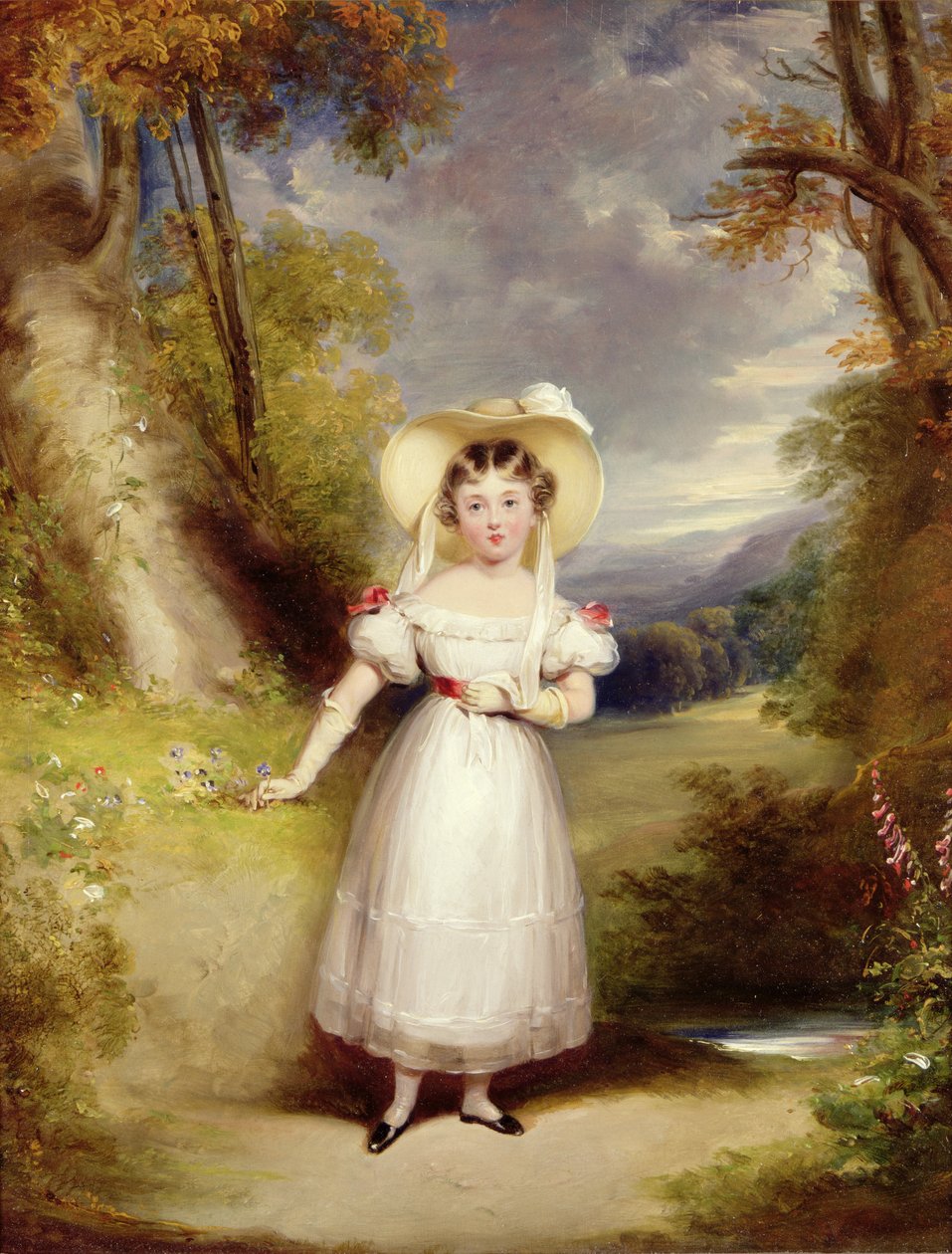 Princezna Victoria (později královna Viktorie), devět let, 1828 (panel) od Stephen Catterson Smith