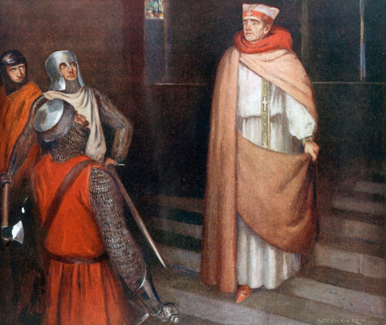 Umučení svatého Tomáše (barevná litografie) od Stephen (after) Reid