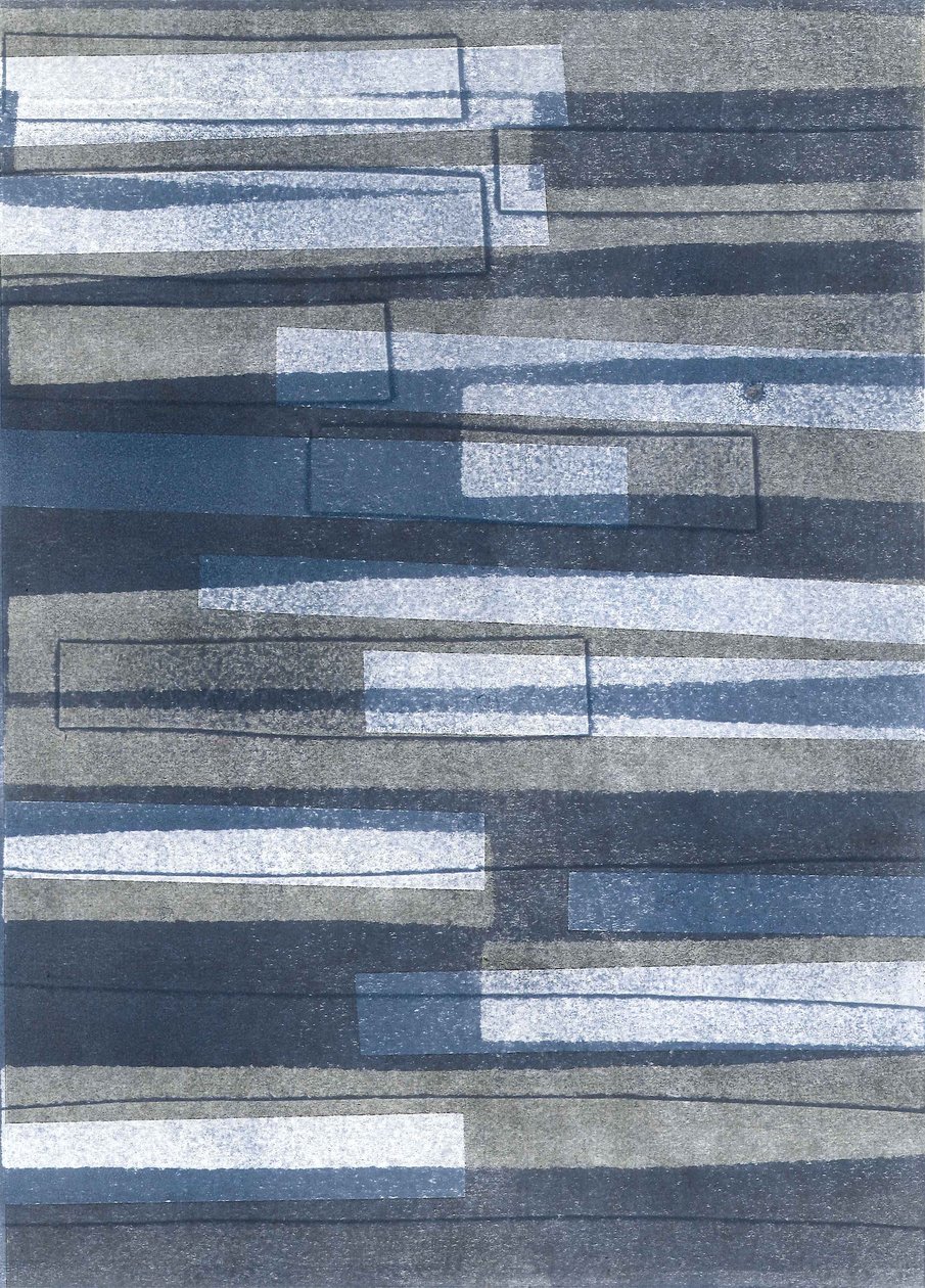 Desky II, 2015 (monotisk na papíře) od Stephen Dow