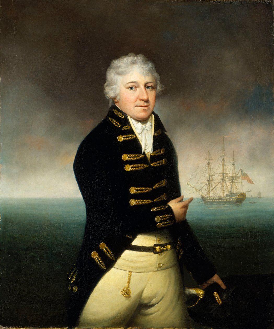 Portrét kapitána Východoindické společnosti, kolem roku 1800 (olejomalba) od Stephen Hewson