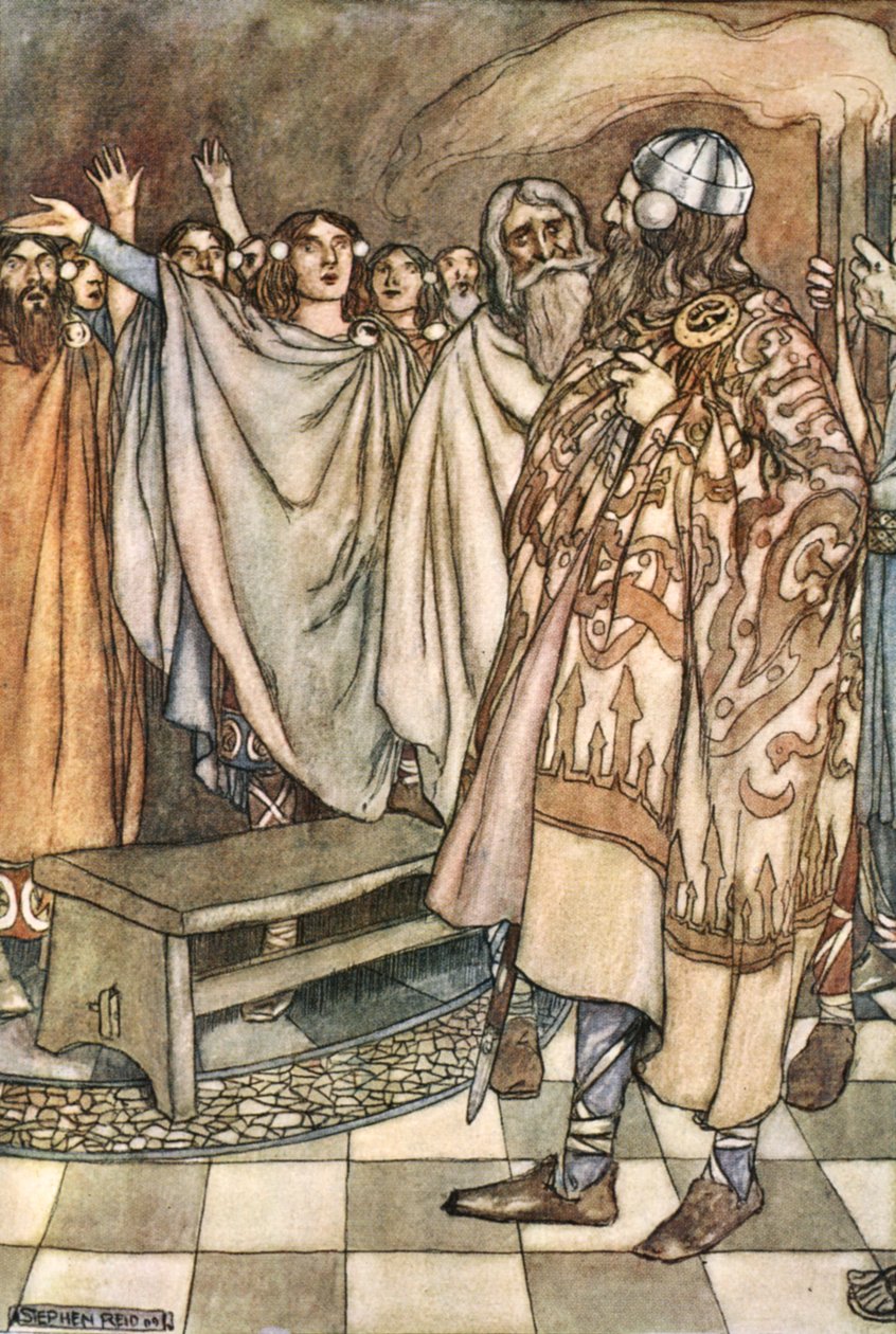 "Z Ulstermenů se ozval mohutný výkřik radosti", c1910. od Stephen Reid