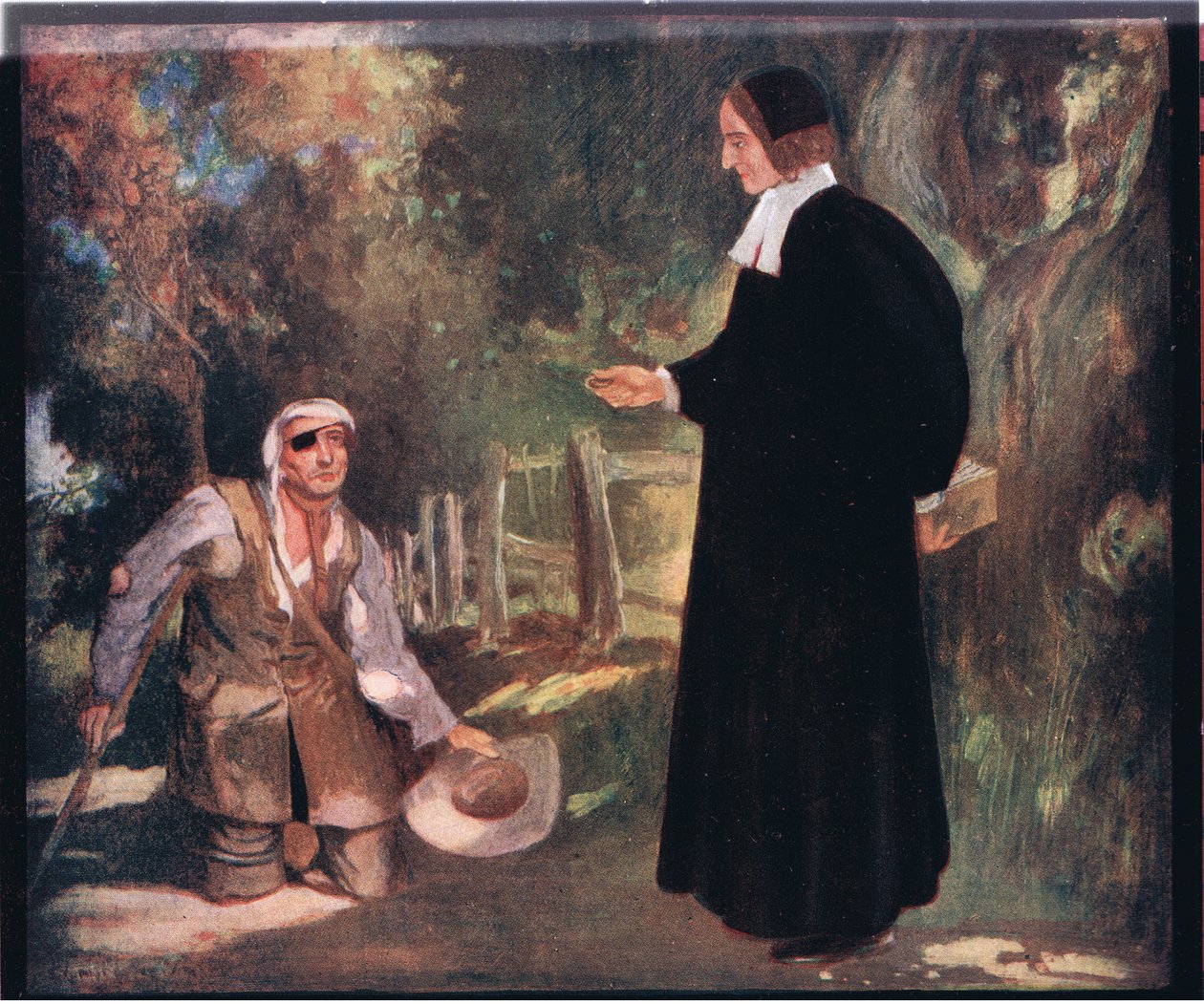 Bishop Ken a žebrák (barva litho) od Stephen Reid