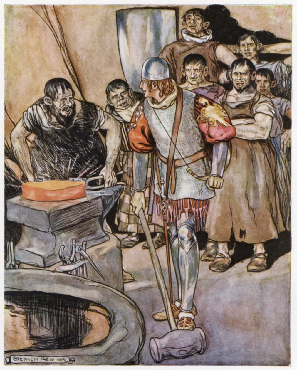 Ilustrace k Siegfriedovi drakobijci (barva lito) od Stephen Reid