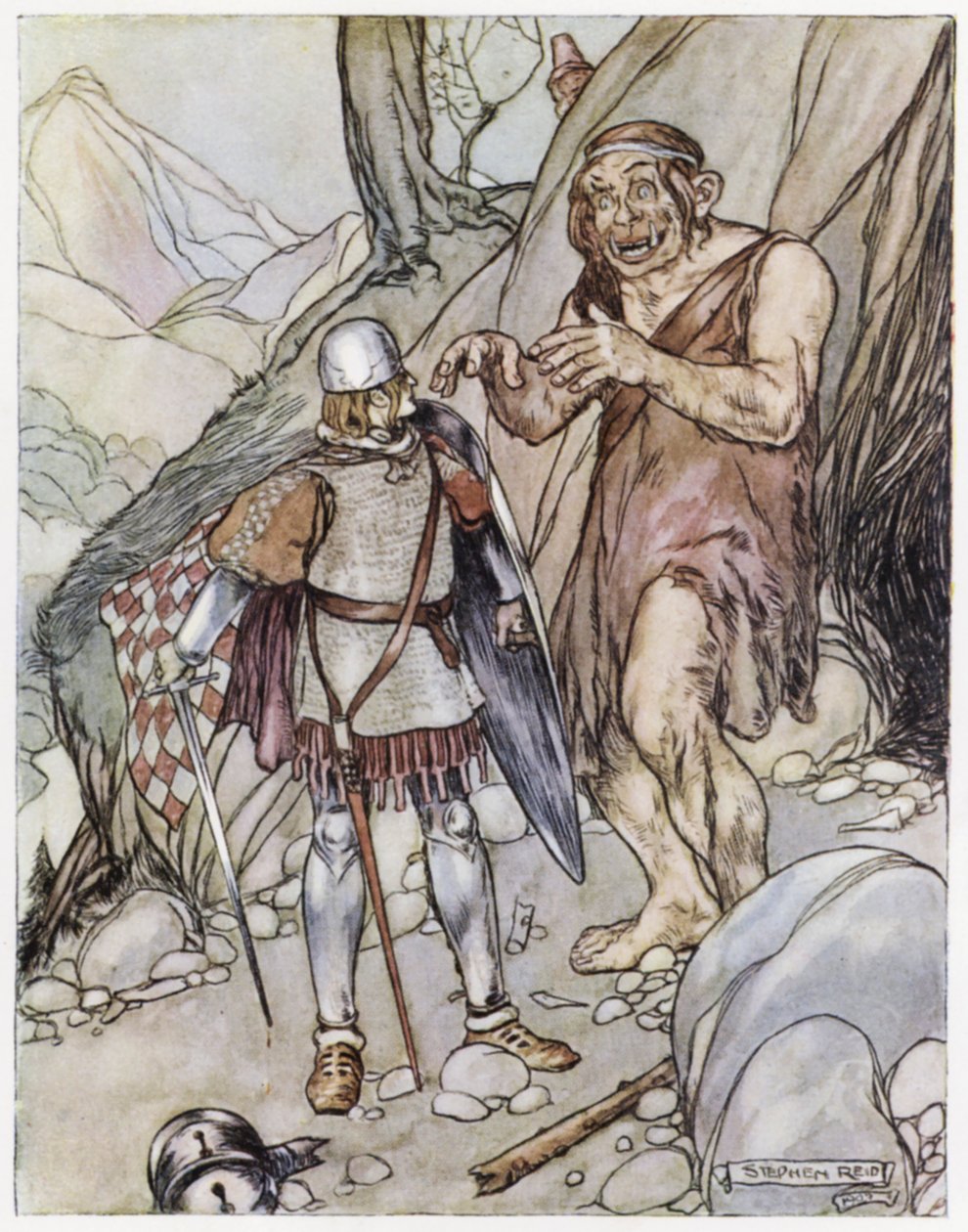 Ilustrace k Siegfriedovi drakobijci (barva lito) od Stephen Reid