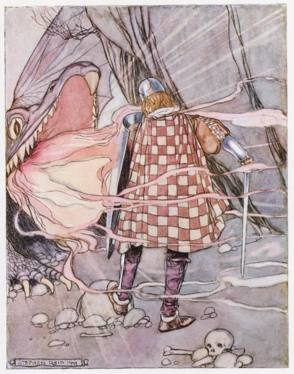 Ilustrace k Siegfriedovi drakobijci (barva lito) od Stephen Reid