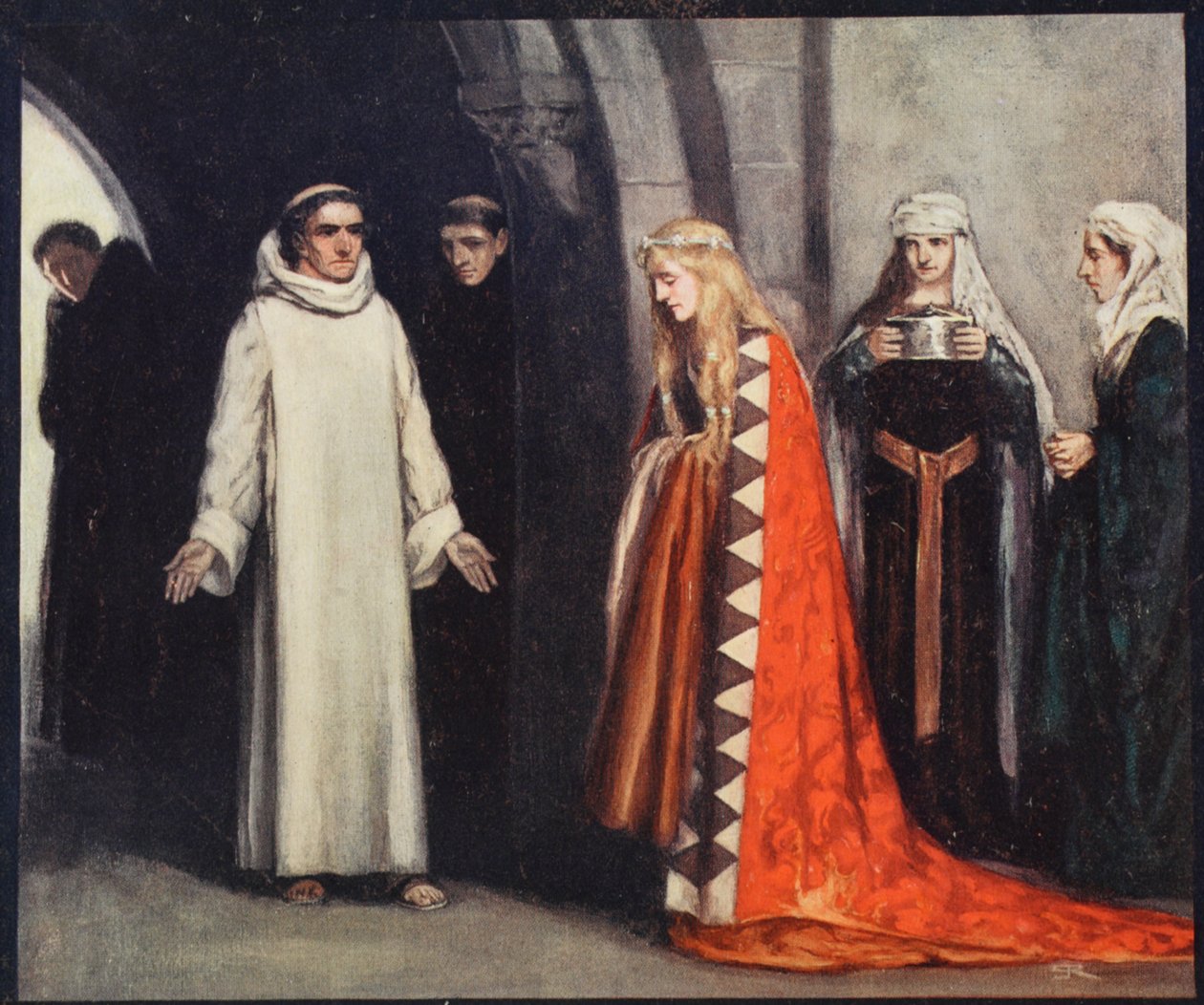 Svatý Bernard a jeho sestra Hombeline, ilustrace z 