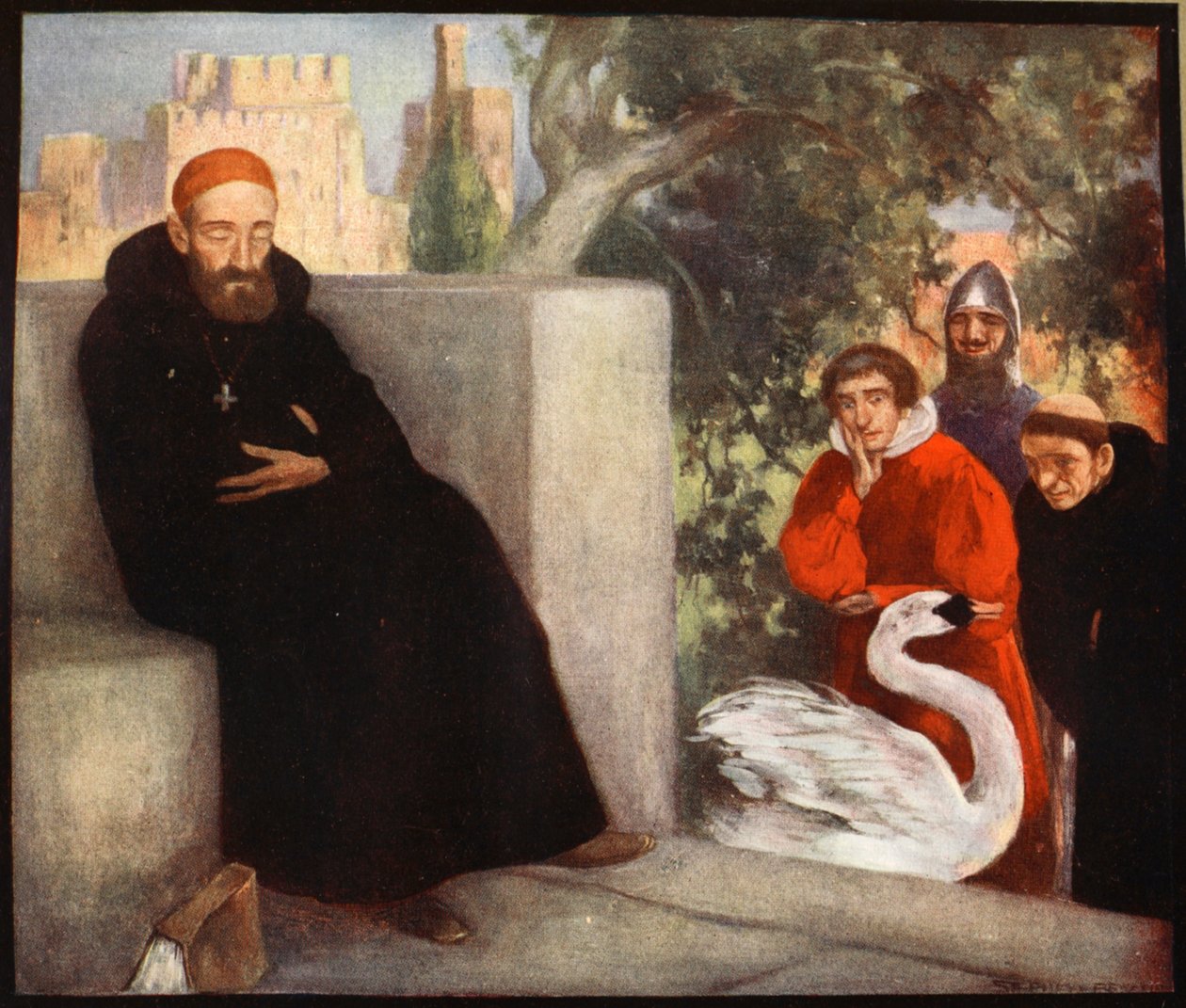 Saint Hugh of Lincoln and the Swan, ilustrace z 
