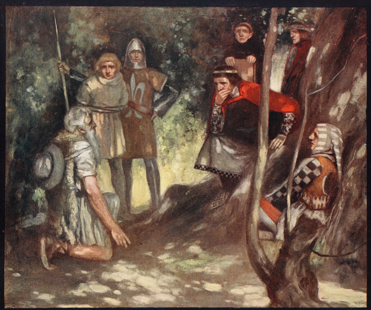 Saint Louis of France in the Wood of Vincennes, ilustrace z 