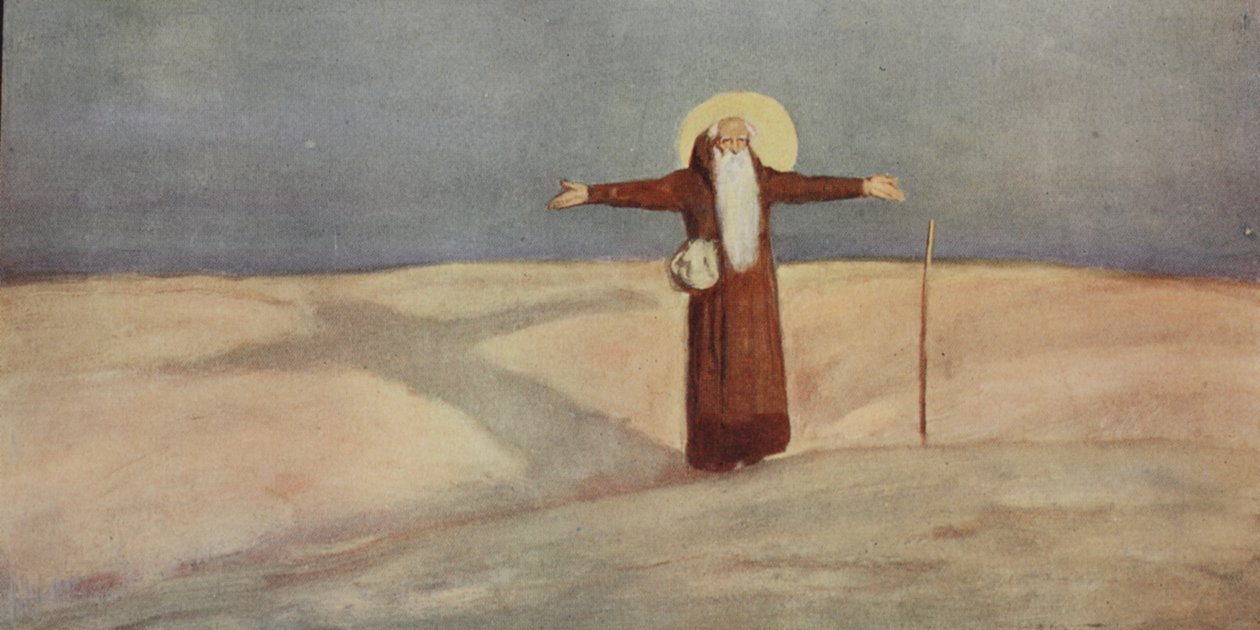 Svatý Antonín v poušti, ilustrace z 