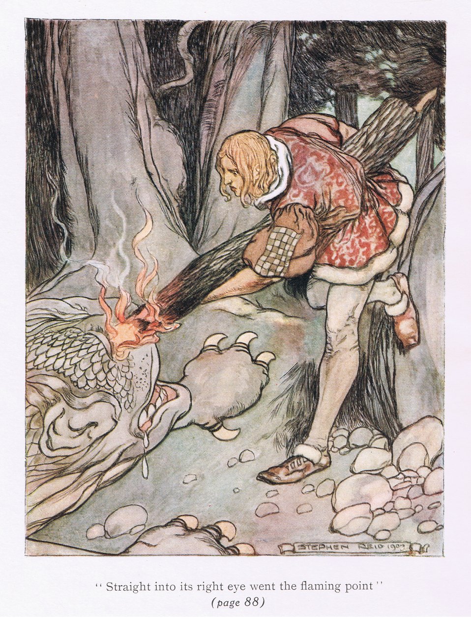 Přímo do jeho pravého oka šel bod plamene (barva litho) od Stephen Reid