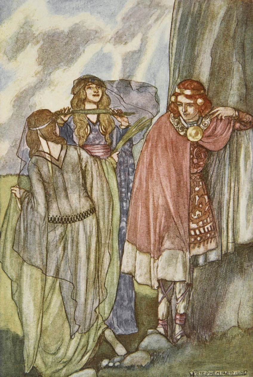 The Fairy Swan-Maidens, ilustrace z 