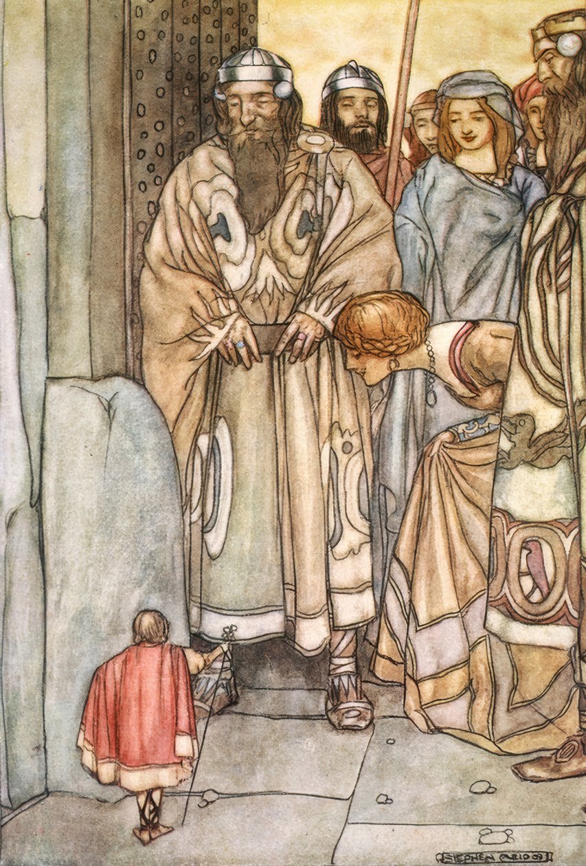 Všichni se vypravili ven, pánové a dámy, aby si prohlédli malého muže. od Stephen Reid