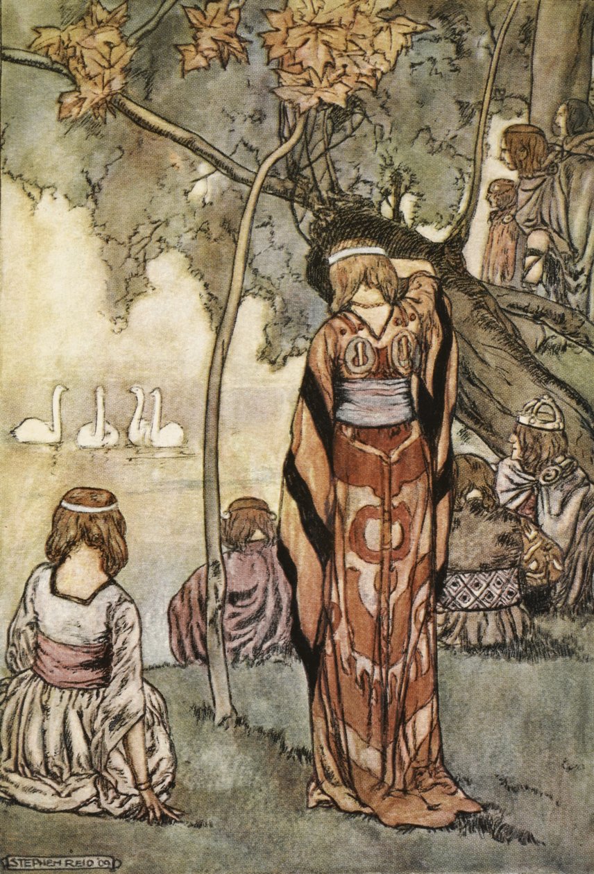 Utábořili se a labutě jim zpívaly, ilustrace z 