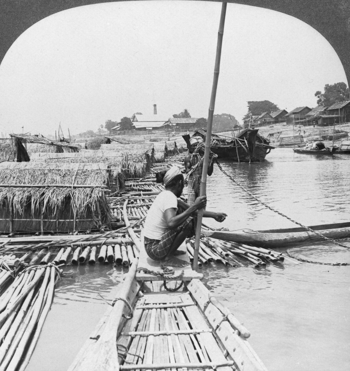 Vory na řece Irrawaddy, Mandalay, Barma, 1908. od Stereo Travel Co