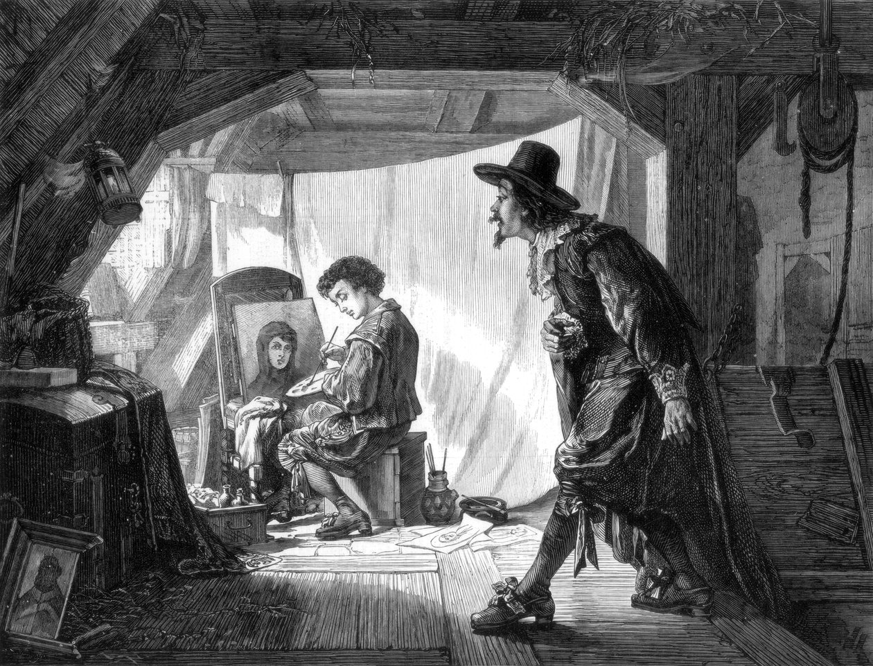 Mladý Rubens překvapen svým pánem, Van Noortem, 1875. od Steven Arad Allen