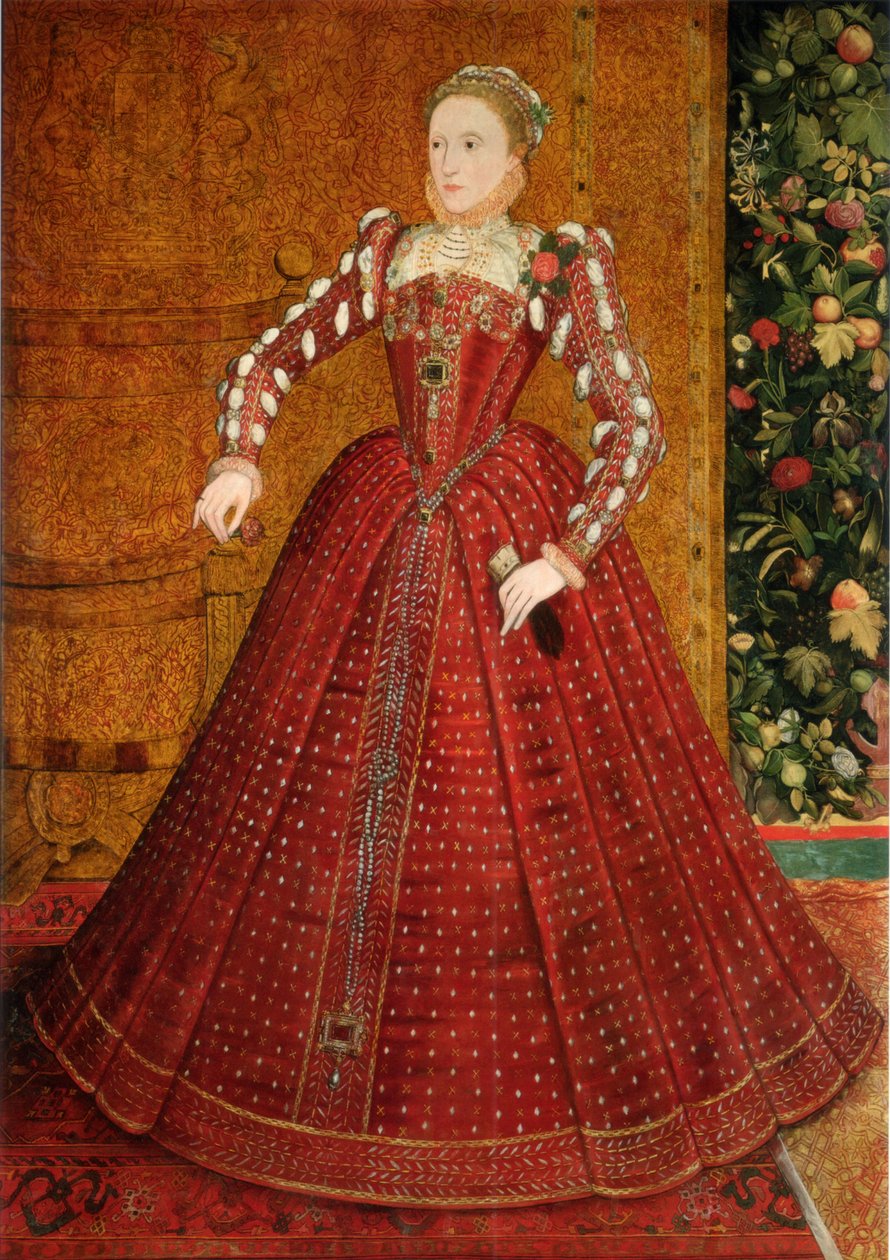 Portrét Alžběty I. Anglické The Hampden Portrait, cca 1563 od Steven van der Meulen