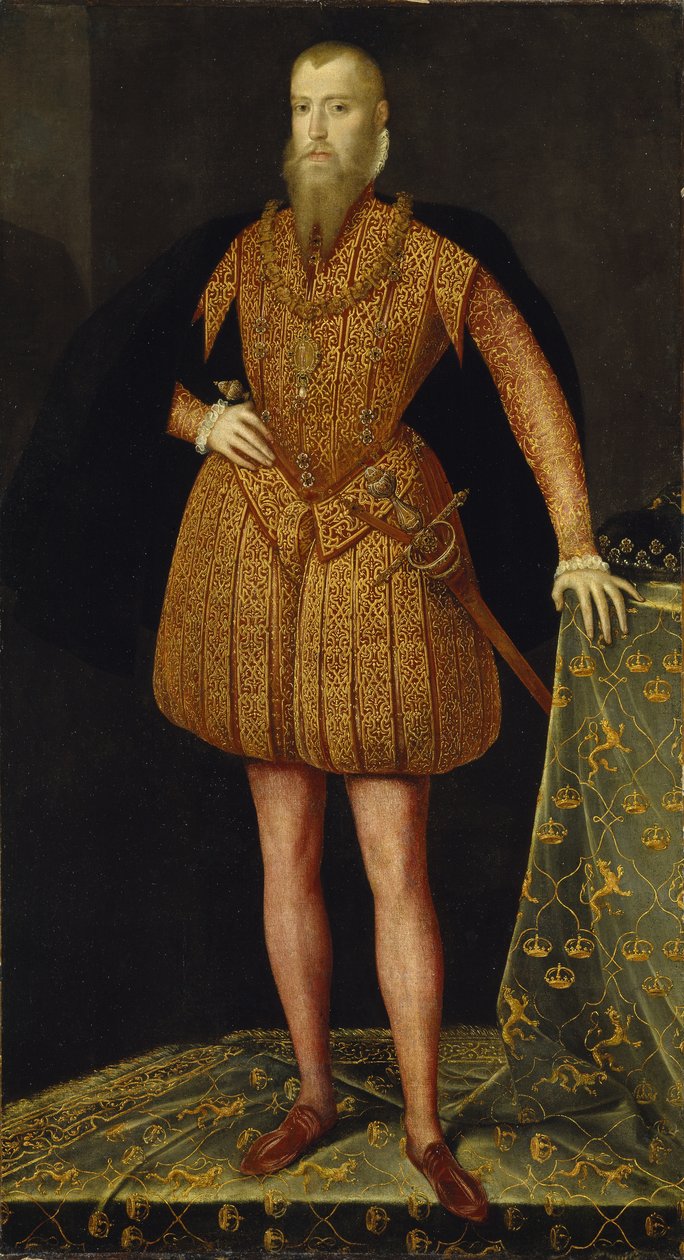 Portrét švédského krále Erica XIV. 1533-1577, 1561 od Steven van der Meulen