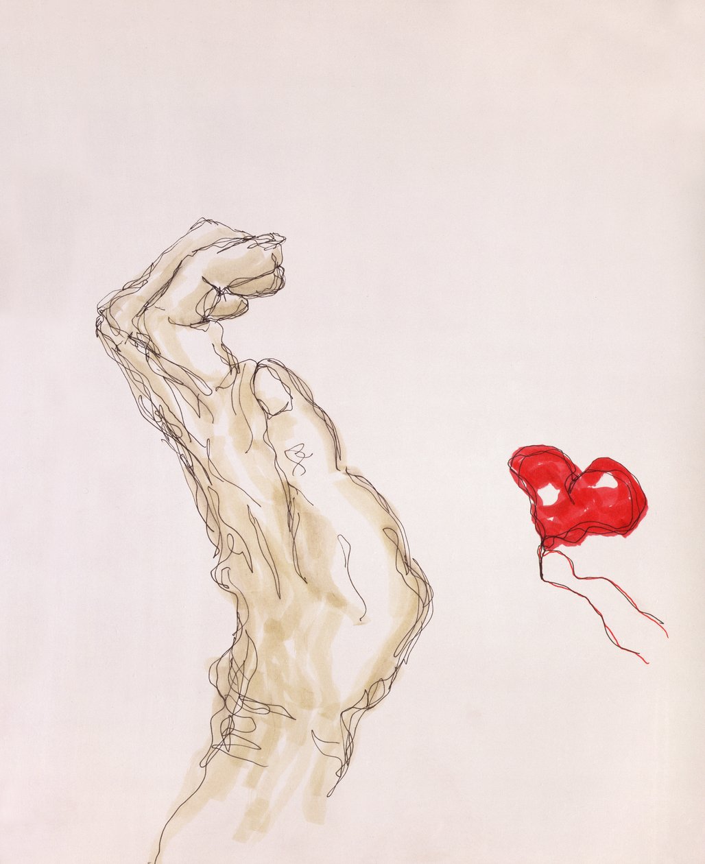 Strach z lásky, 2006 (pero a inkoust) od Stevie Taylor