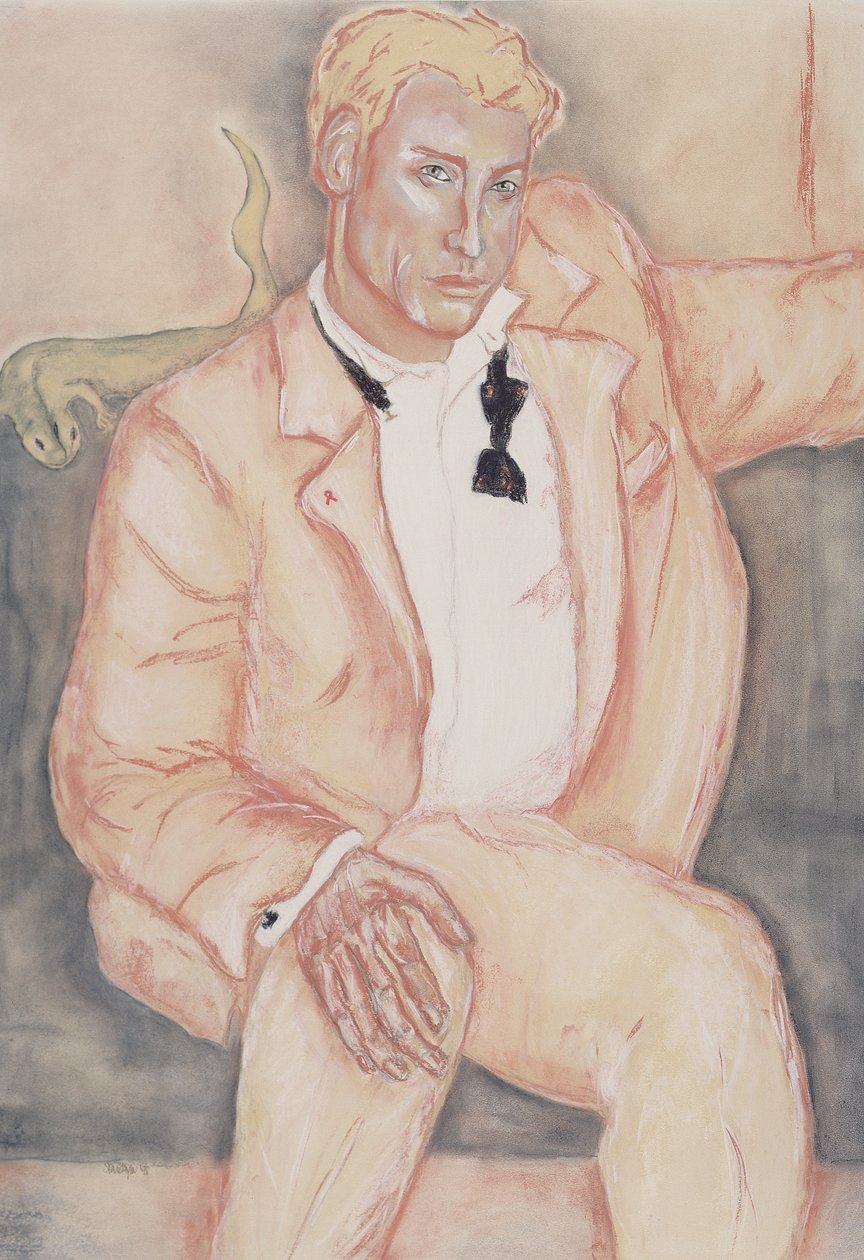 David, 1998 (pastel a dřevěné uhlí na papíře) od Stevie Taylor