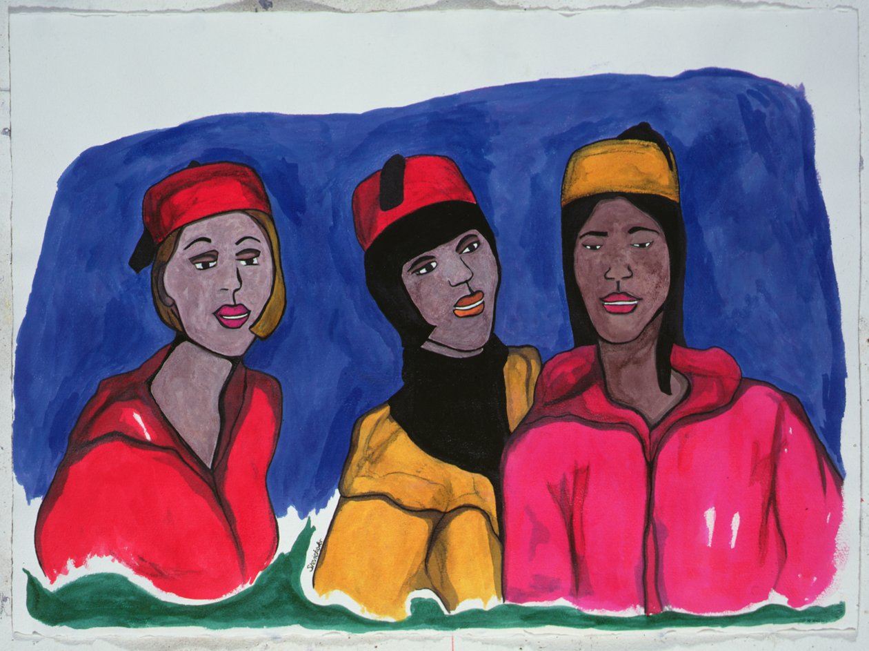 Just Smile and Conform, 2000 (inkoust a indický inkoust na papíře) od Stevie Taylor