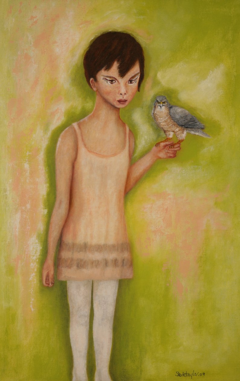 Trust-Girl with a Sparrow Hawk, 2010 od Stevie Taylor