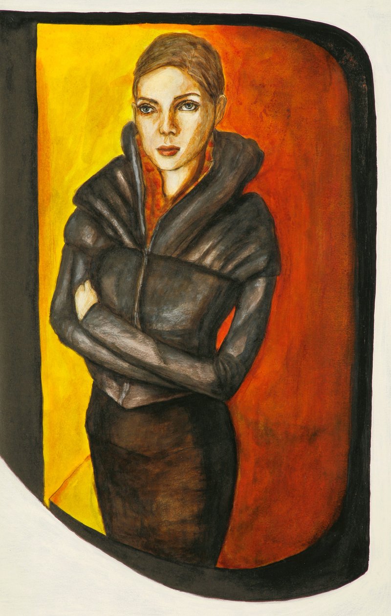 On Her Watch, 2012 (pero a inkoust na papíře) od Stevie Taylor