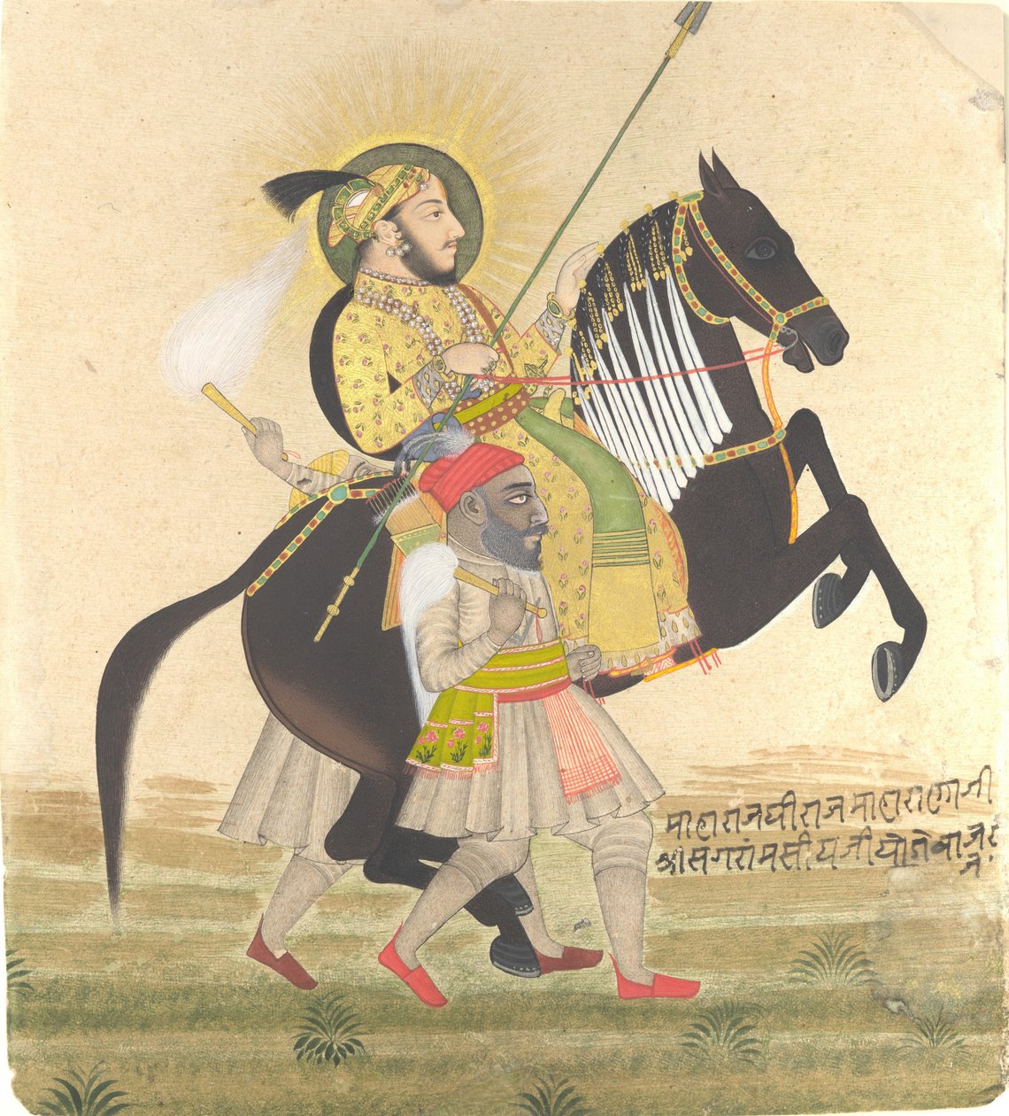 Maharana Sangram Singh, jízda na cenovém hřebci od Stipple Master