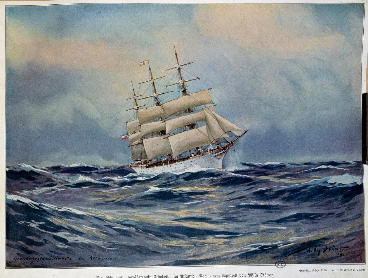 Akvarel Plachta velkovévodkyně Elisabeth od Willyho Stowera (1864-1931). 1909. Paříž, dekorativní umění od Willy Stoewer 