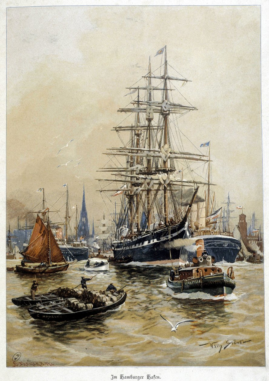 Přístav Hamburk, deb. 20. století od Willy Stoewer 