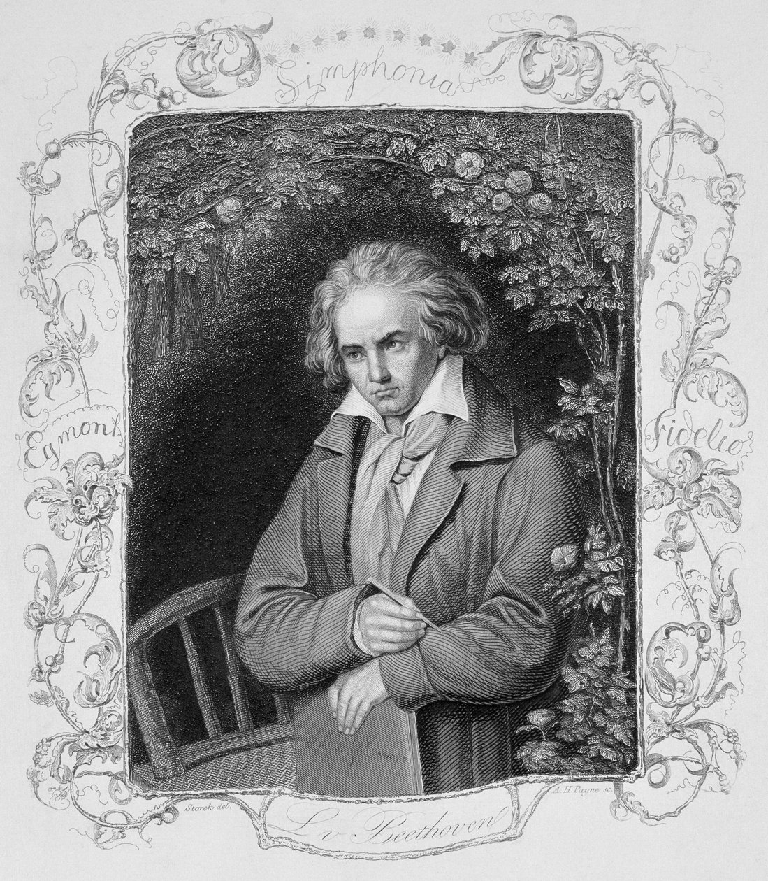 Ludwig van Beethoven (1700-1827) vyryl Albert Henry Payne (1812-1902) od Storck