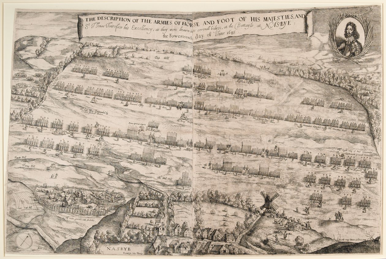 Popis armád koní a nohou Jeho Veličenstva a sira Thomase Fairefaxe; čtrnáctého června 1645 od Streeter