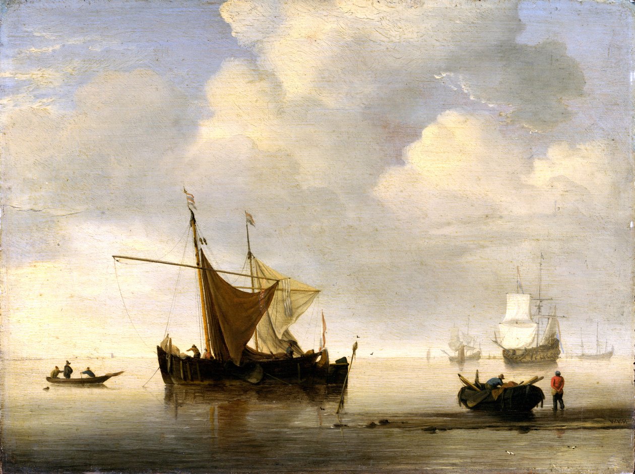 Klid: Dvě holandská plavidla od Willem van de Velde the Younger
