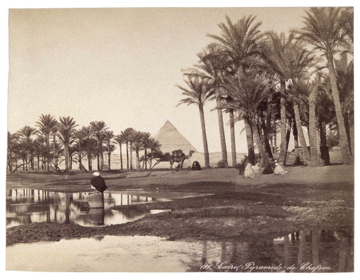 Pyramida v Egyptě, kolem roku 1900 (foto) od Studio Bonfils