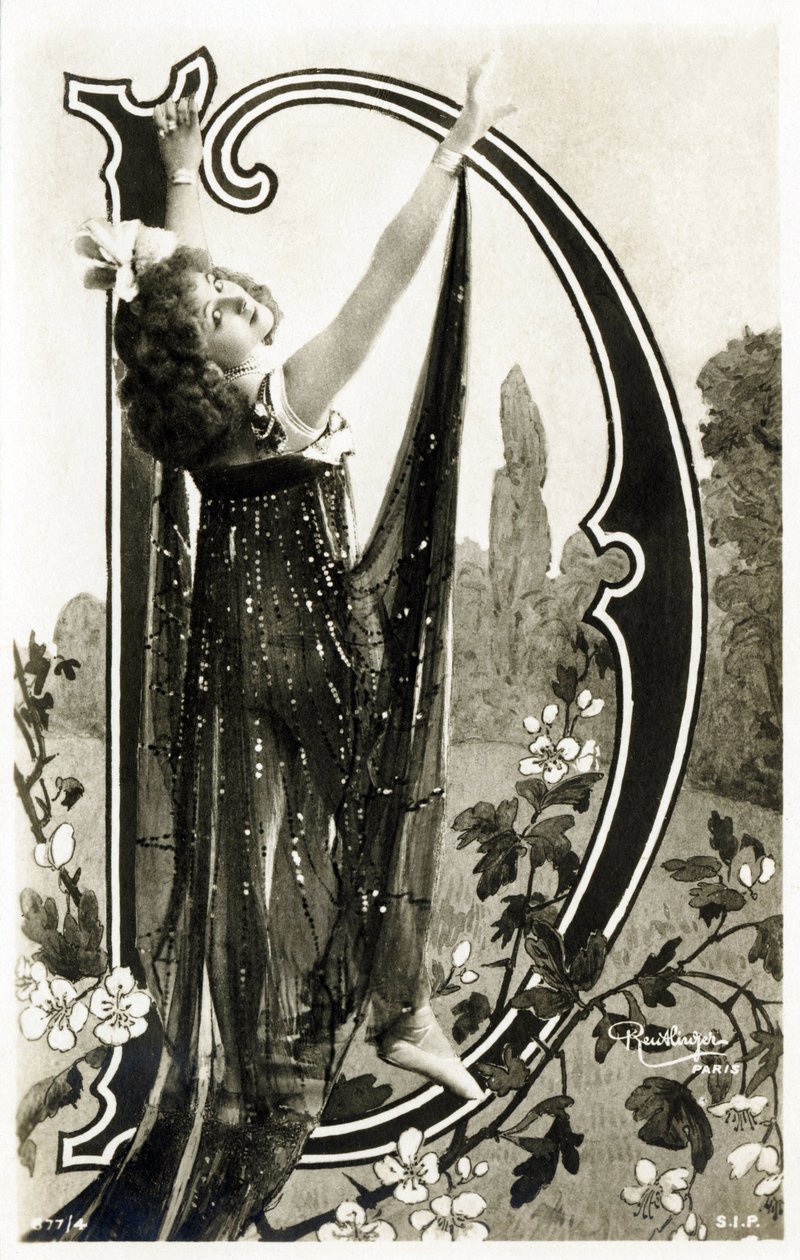 D: Slečna Roessler, tanečnice z Belle Epoque - Abeceda na pohlednici od Studio Reutlinger