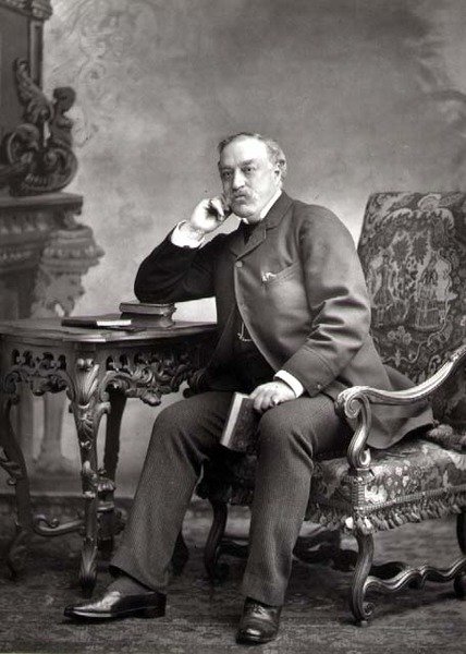 Edmund Yates (1831-94), novinář a romanopisec, portrétní fotografie (černobílá fotografie) od Studio Walery