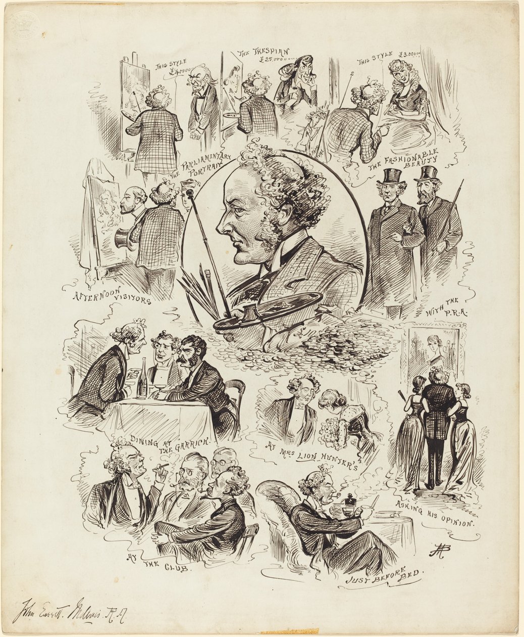 Dny s celebritami: pan Millais, R.A. od Studio of Alfred Bryan