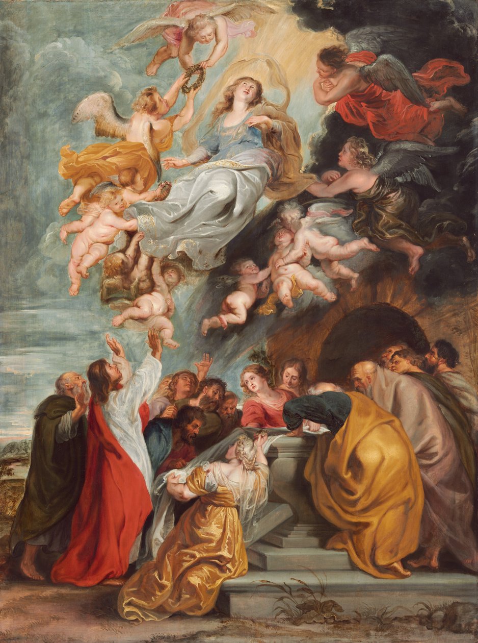 Nanebevzetí Panny Marie, pravděpodobně v polovině 20. let 17. století. od Studio of Peter Paul Rubens
