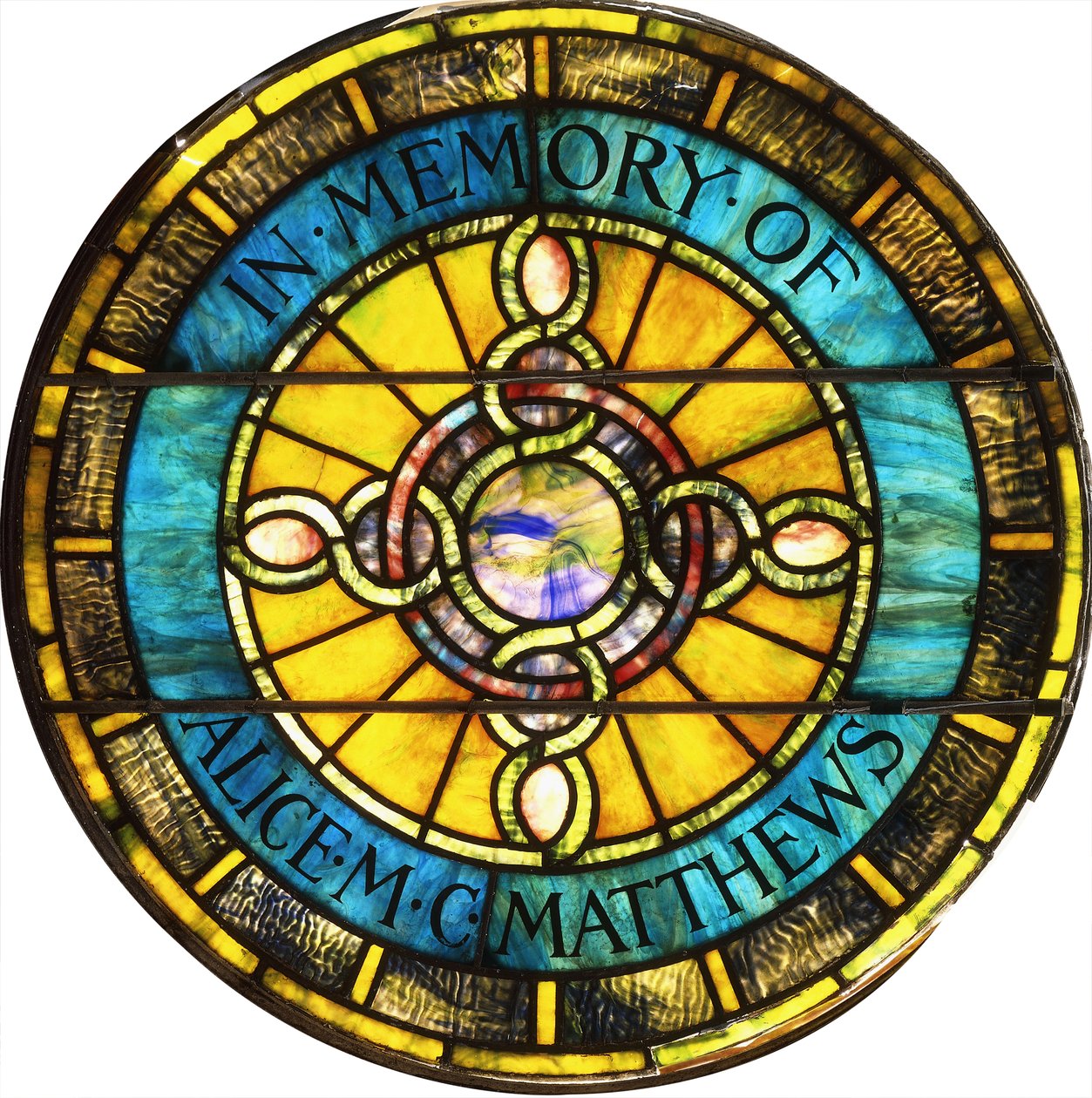 Kruhové okno z olovnatého skla od Tiffany Studios (olovnaté sklo) od Studios Tiffany