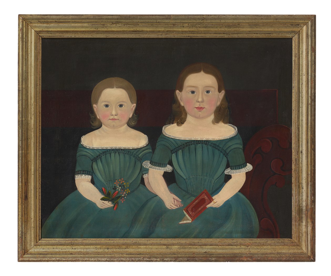 Mary a Elizabeth Hathawayovy, asi 1849 (olej na plátně) od Sturtevant J. Hamblin