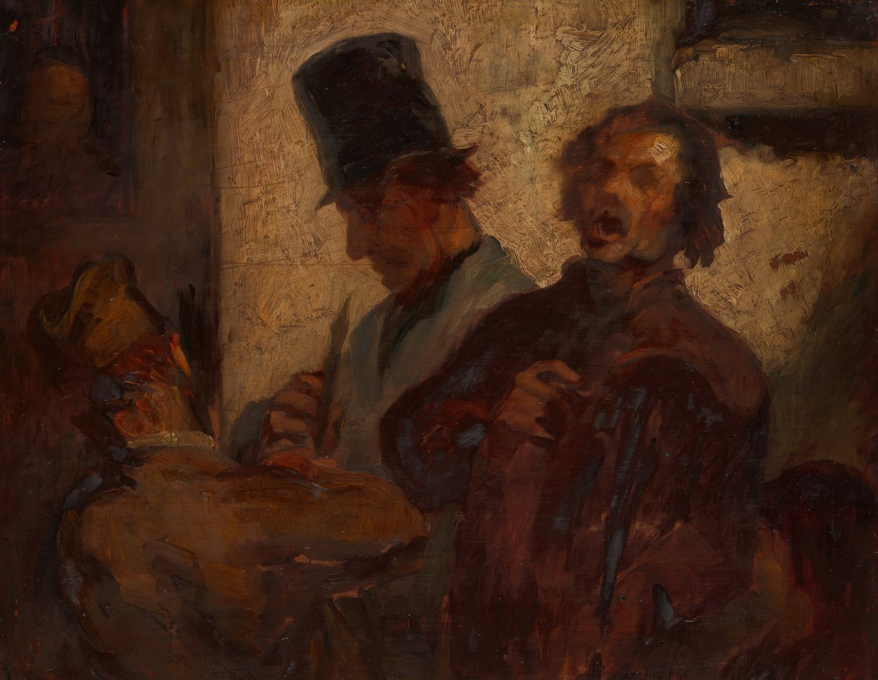 Pouliční hudebníci, c. 1855. od Style of Honoré Victorin Daumier.