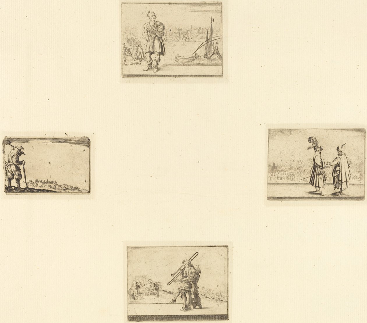 List leptů od Style of Jacques Callot