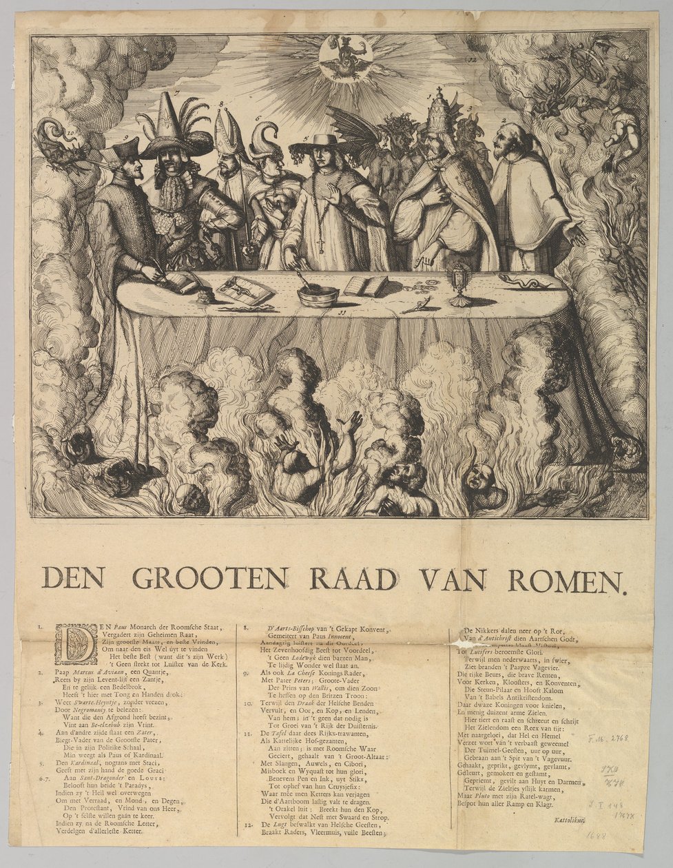Velký římský koncil, 1665-1708. od Style of Romeyn de Hooghe