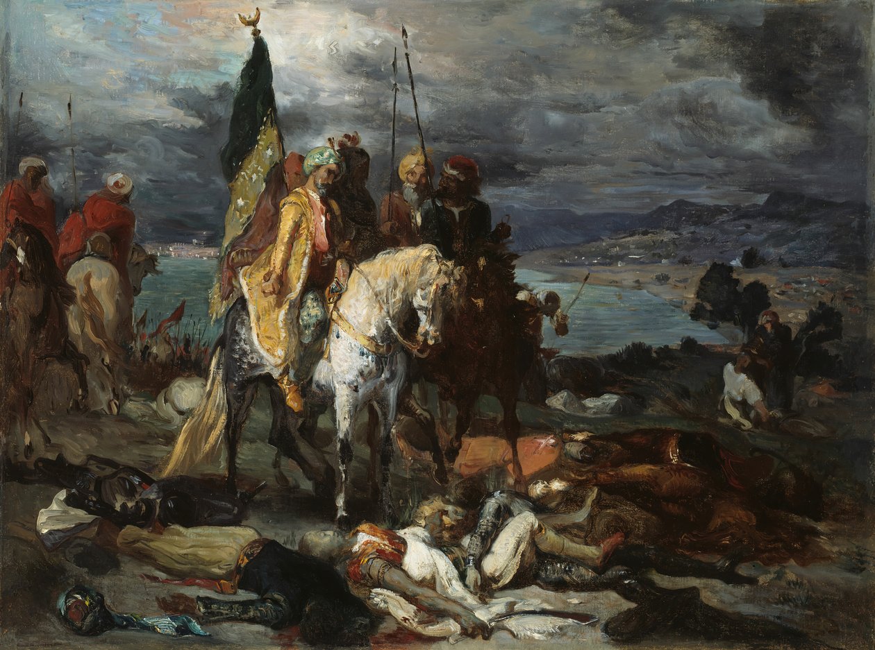 Saracéni a křižáci, c. 1846. od Style of Théodore Chassériau.