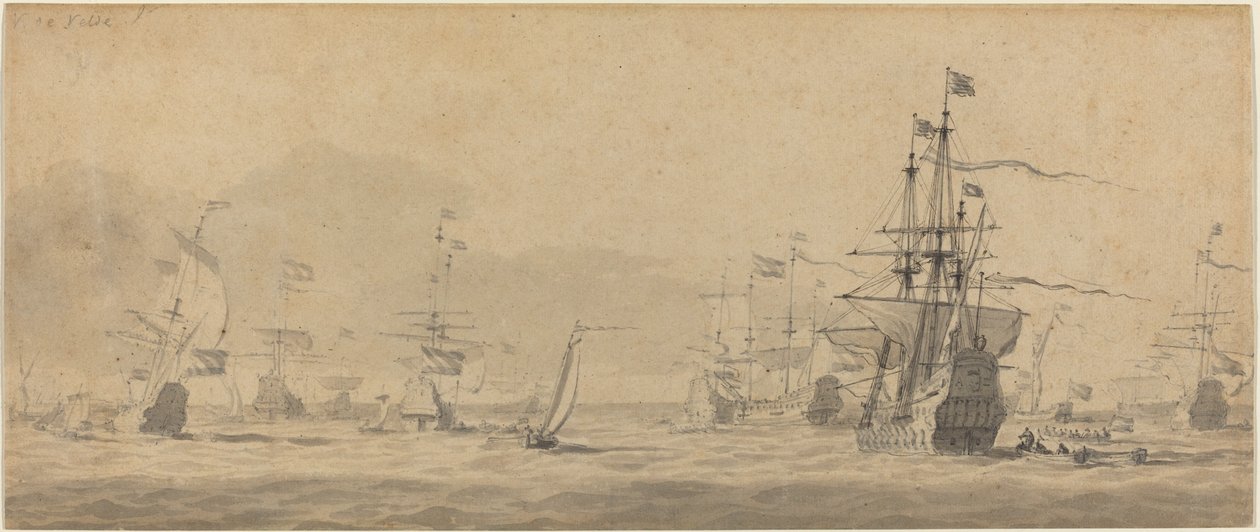 Námořní od Style of Willem van de Velde the Younger