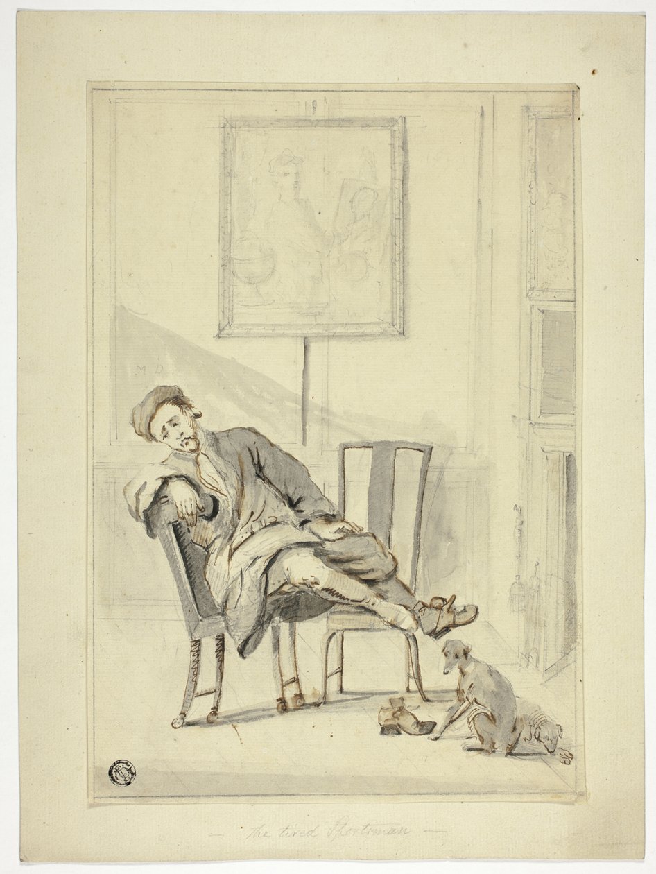 Unavený sportovec od Style of William Hogarth