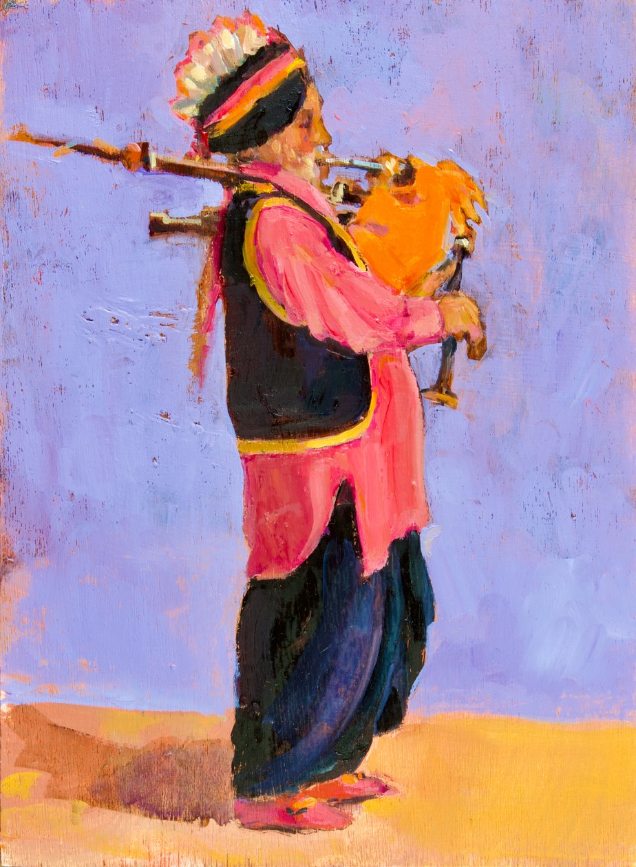 Indický dudák, 2020, 29x22 od Sue Wales