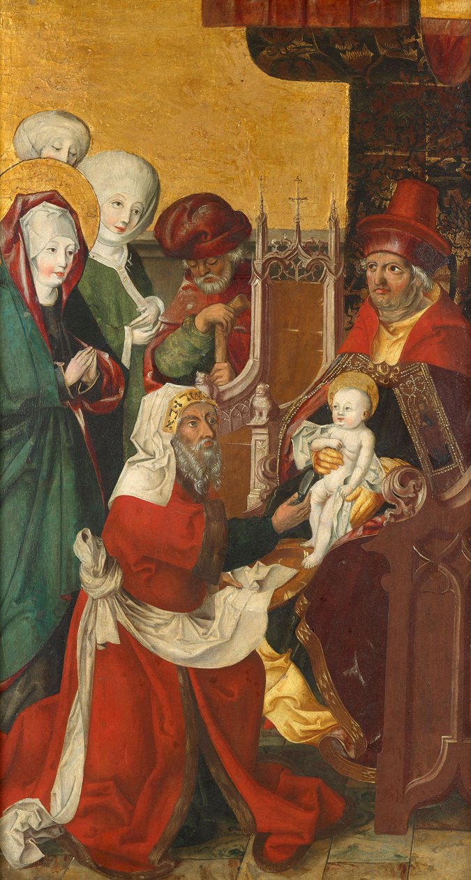 Obřízka Krista (uvnitř); Visitation Mary (exteriér) od Südtiroler Maler