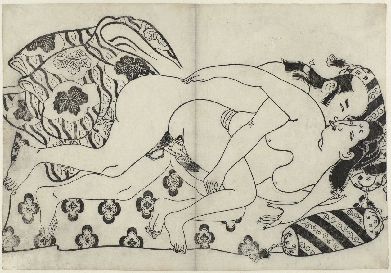 Erotická show Hana ni Yosurukyo (název série) od Sugimura Jihei (attributed to)
